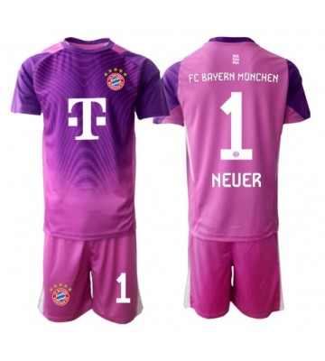Bayern Munich Manuel Neuer #1 Målmand Tredjetrøje Børn 2025-26 Kortærmet (+ Korte bukser)